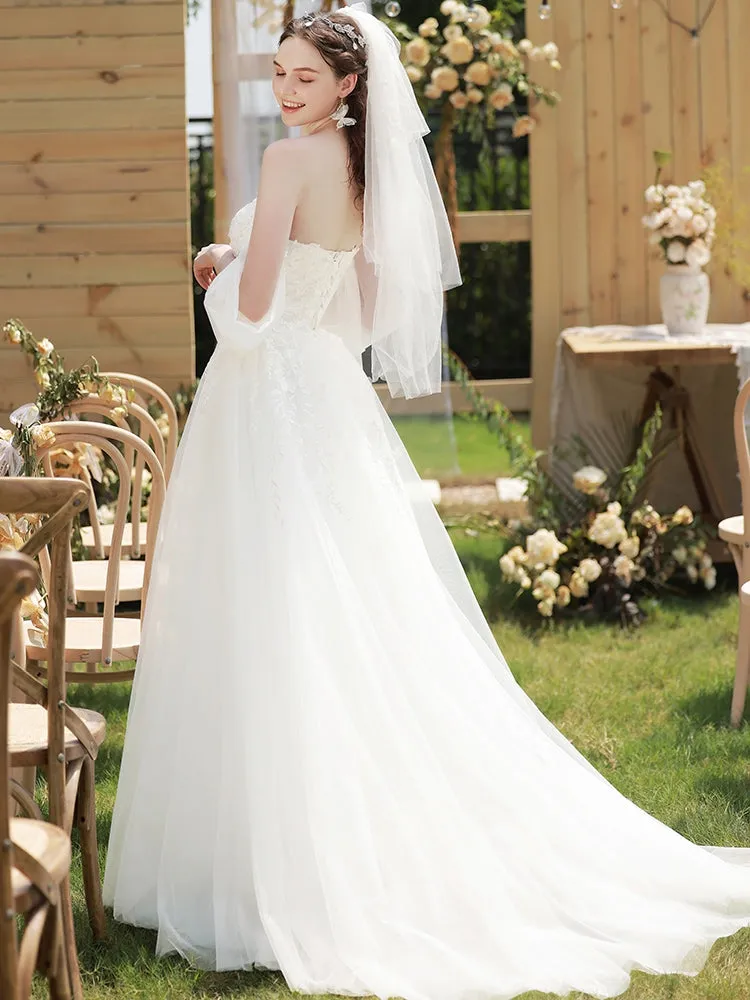 The Faire Wedding Bridal Strapless Tube Gown