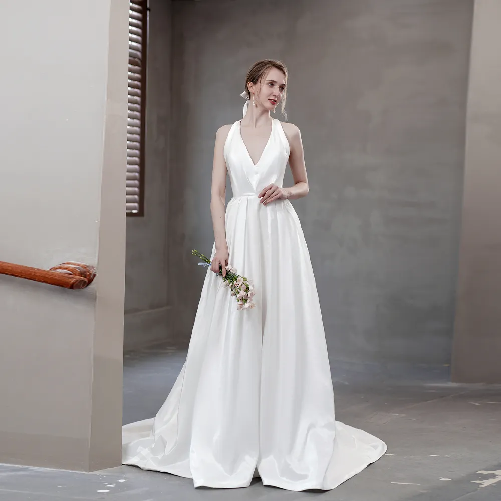 The Gretchen Wedding Bridal Halter Gown