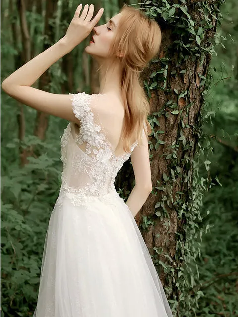 The Gretel Wedding Bridal Scoop Neck Gown