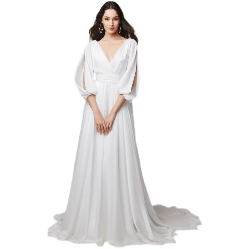 The Hera Wedding Bridal Long Sleeve Gown