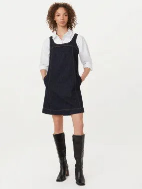 The Pinafore Denim Dress in Dark Wash