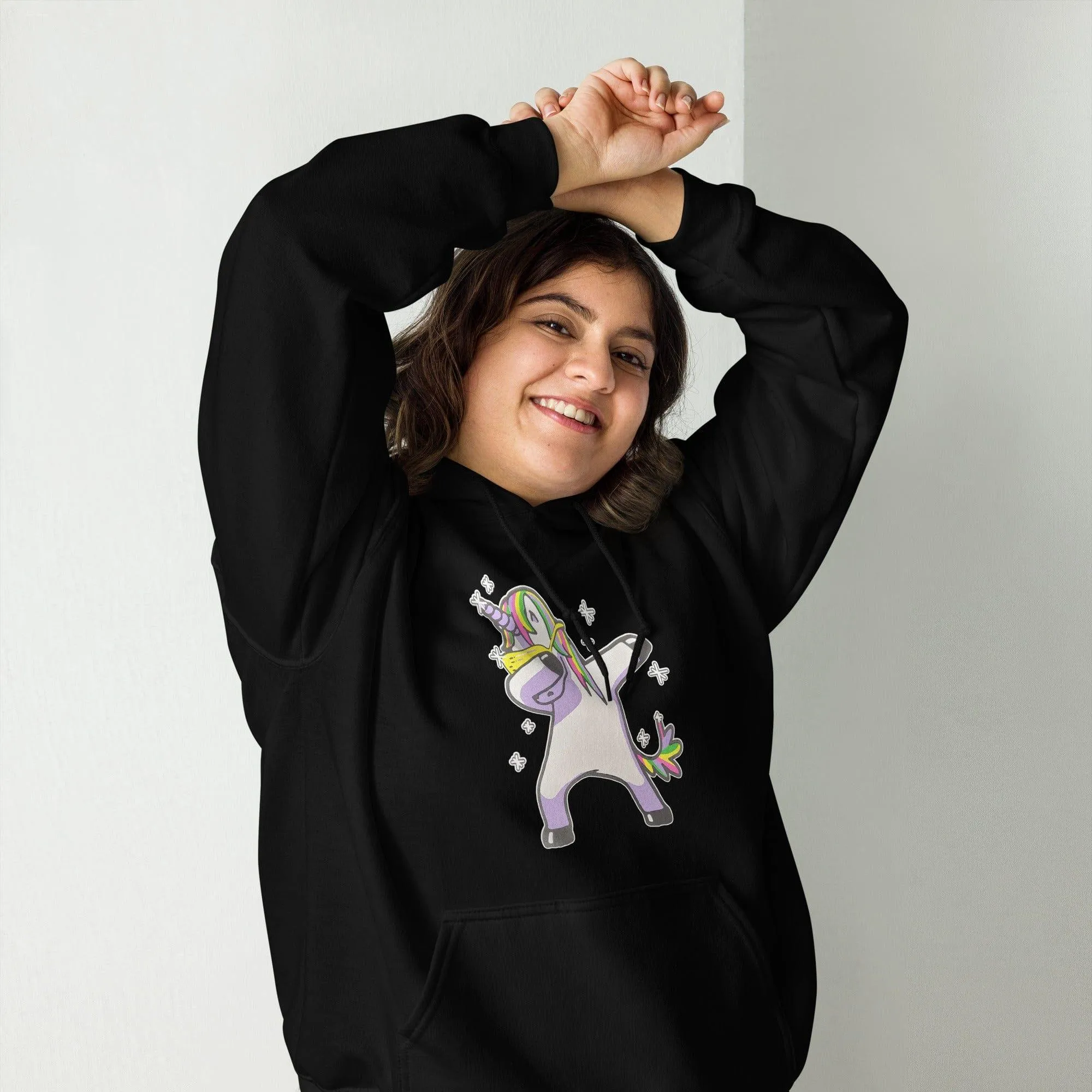 Tic Toc Hoodie Dabbing Rainbow Unicorn Unisex Pullover