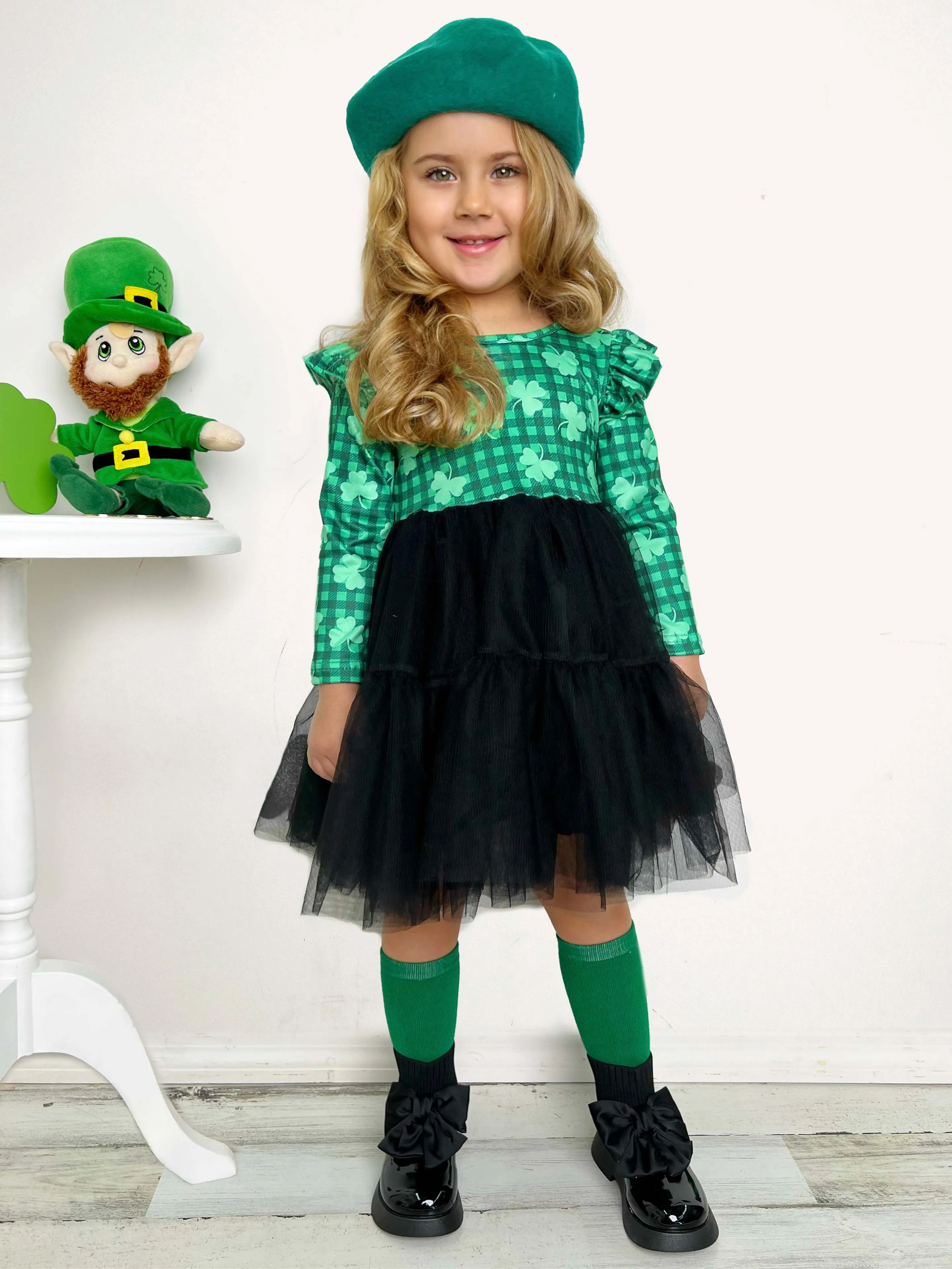 Top Of The Morning Clover Tutu Dress