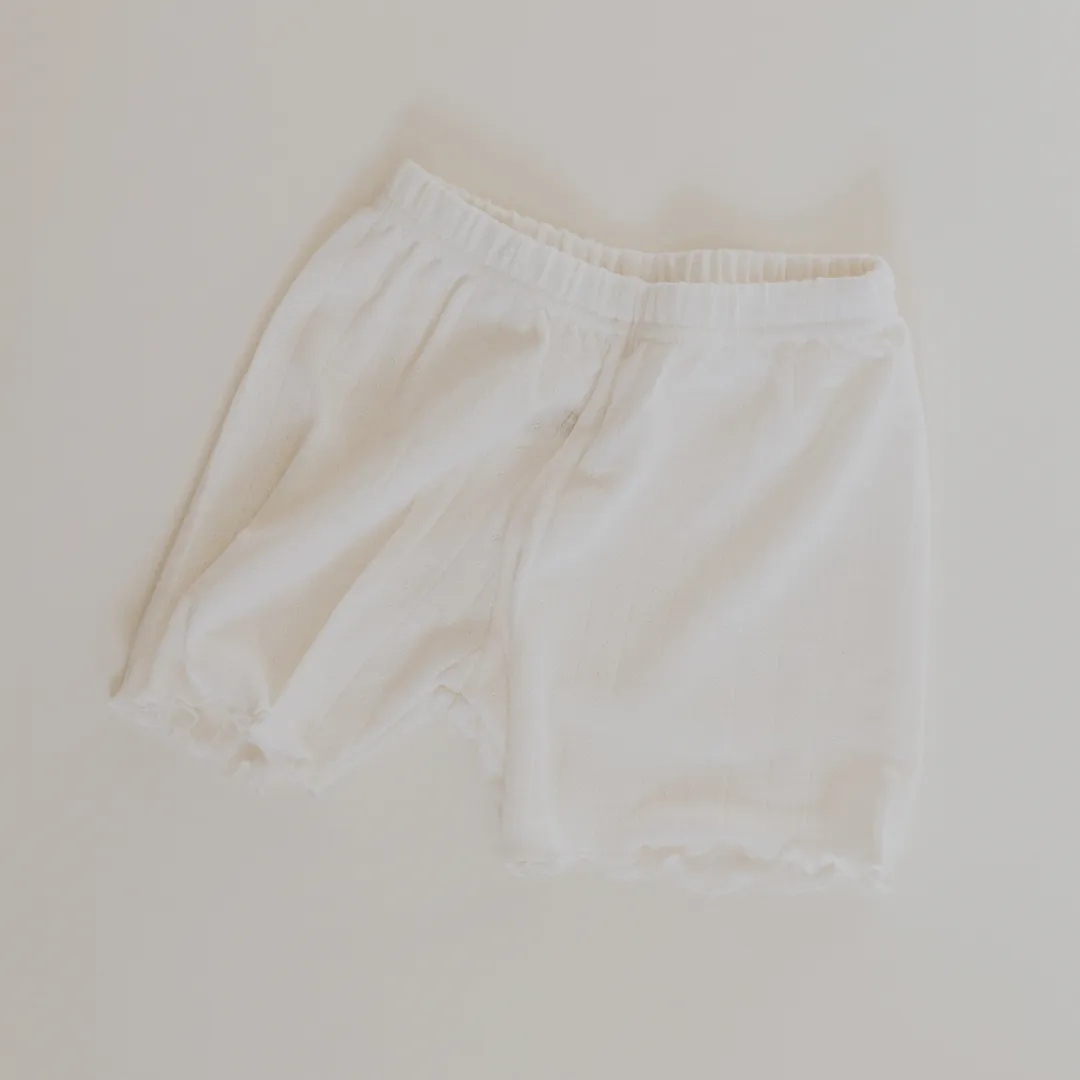 Tothemoon ☾ - Shorts - Curled ends - Wool & silk - Pointelle