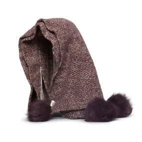 UGG Quatro Pom Cashmere Port Heather Scarf - Women's