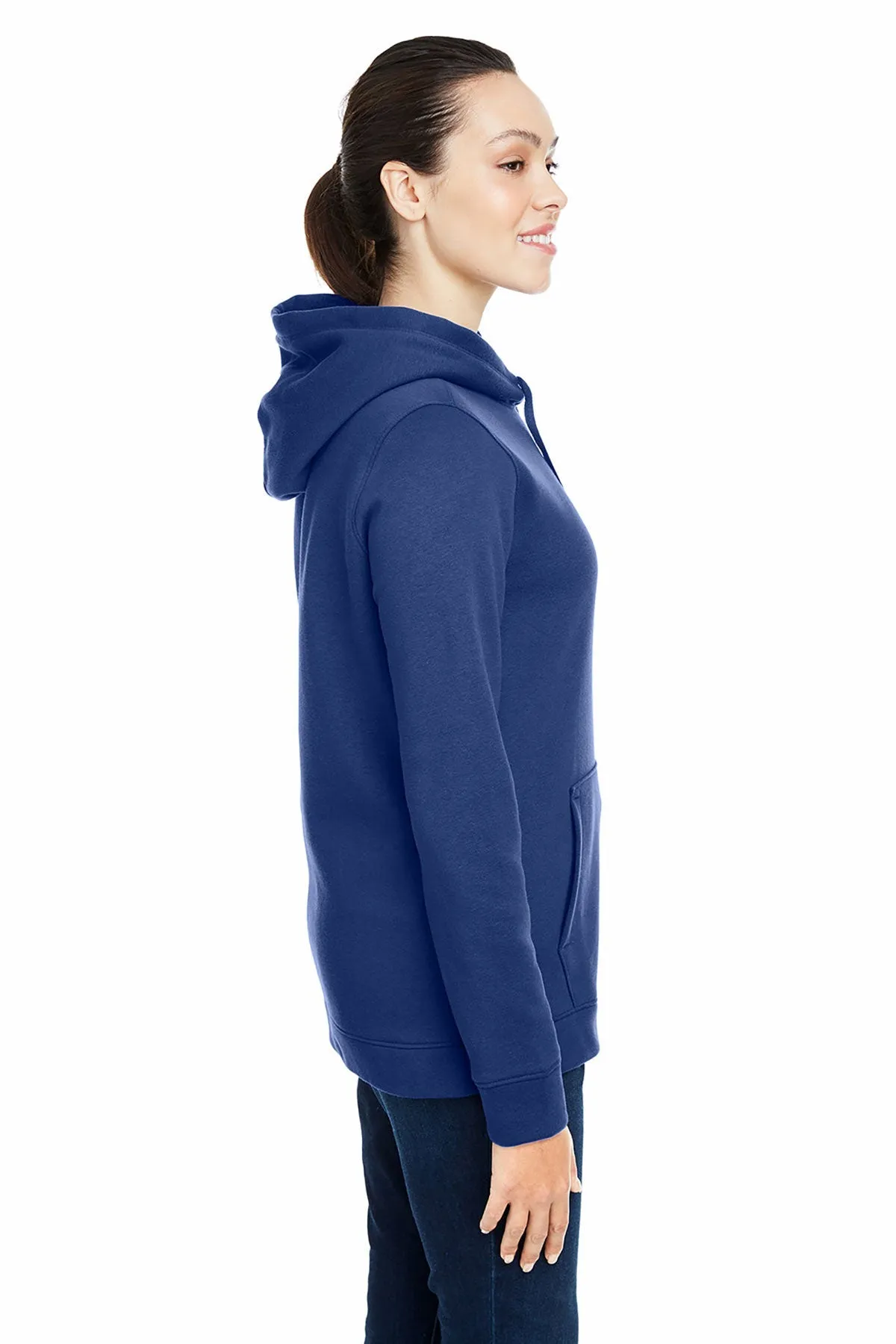 Under Armour Ladies Hustle Pullover Hoodie, Medium Navy [GuidePoint Security]