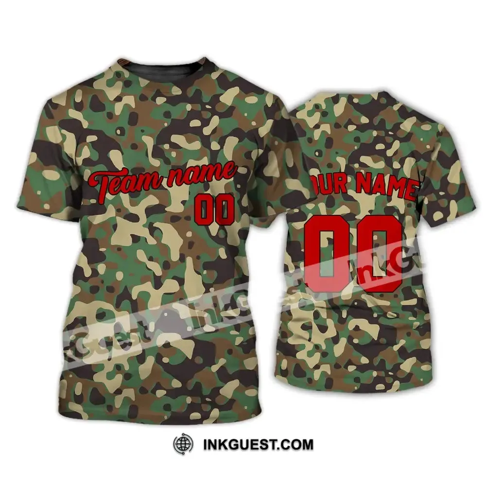 Unisex Shirt - Custom Camo T-Shirt - Personalized Camo Shirt - Camo Hoodie Sweater Polo Shirt