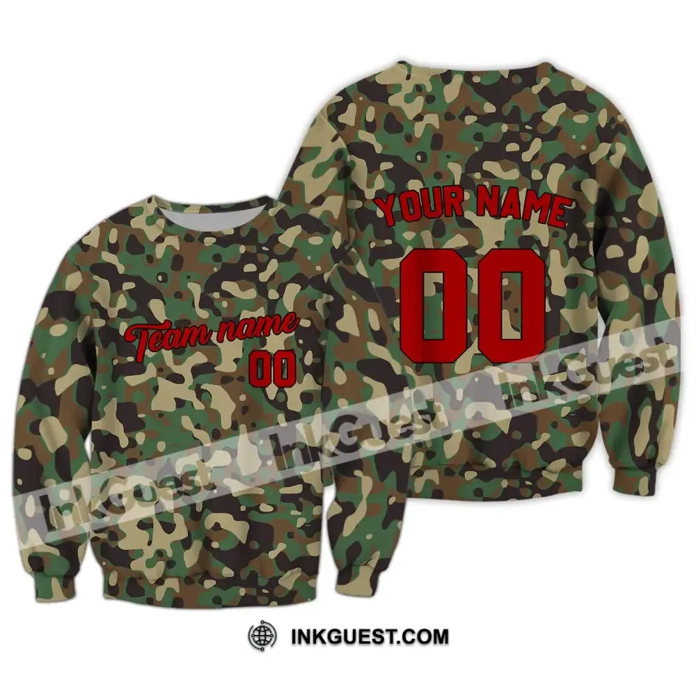 Unisex Shirt - Custom Camo T-Shirt - Personalized Camo Shirt - Camo Hoodie Sweater Polo Shirt