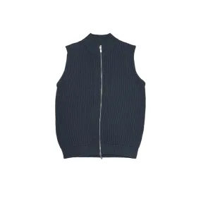 walenode ウェルノード 22AW W plying Merino Drivers vest ジップアップニットベスト