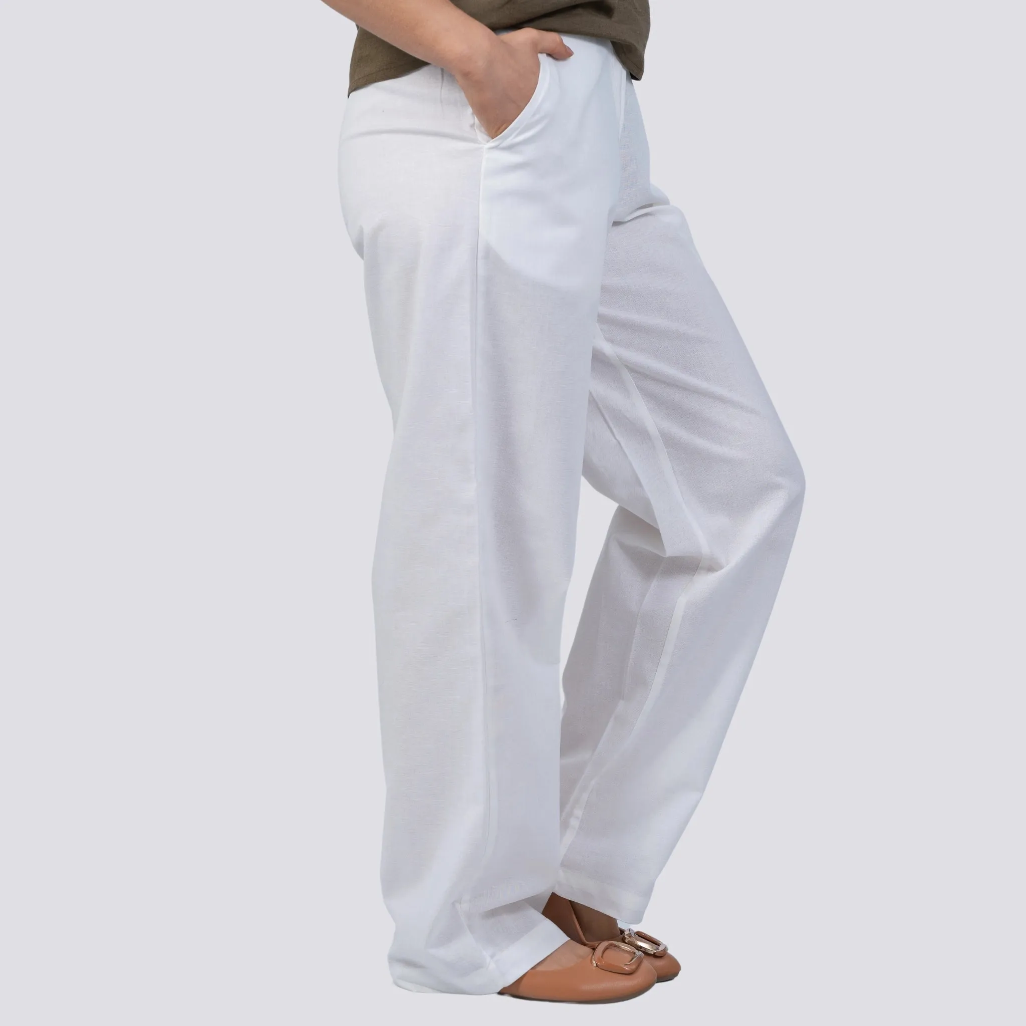 White Whisper Linen Trousers | Sustainable Women’s Trousers | KAREE