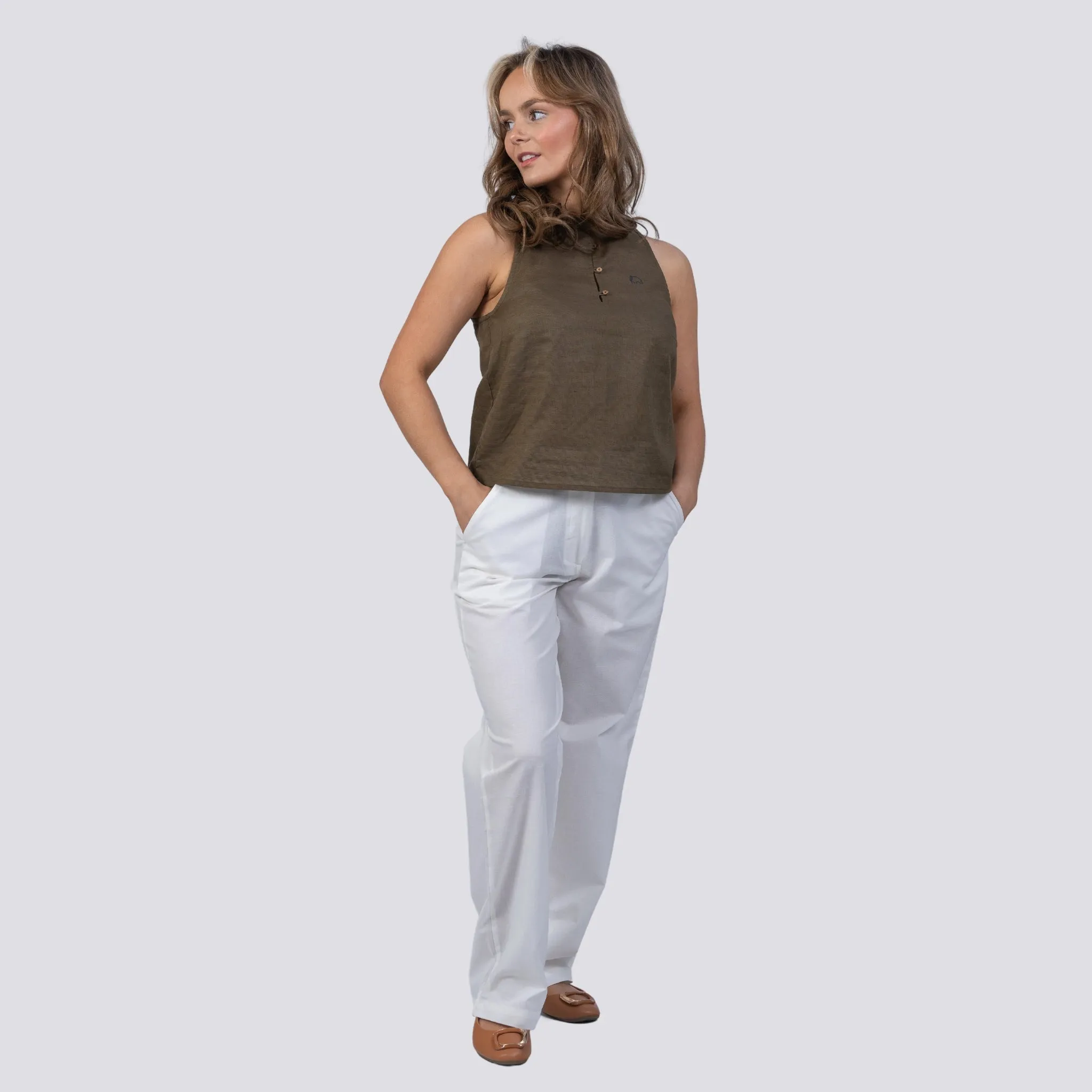 White Whisper Linen Trousers | Sustainable Women’s Trousers | KAREE