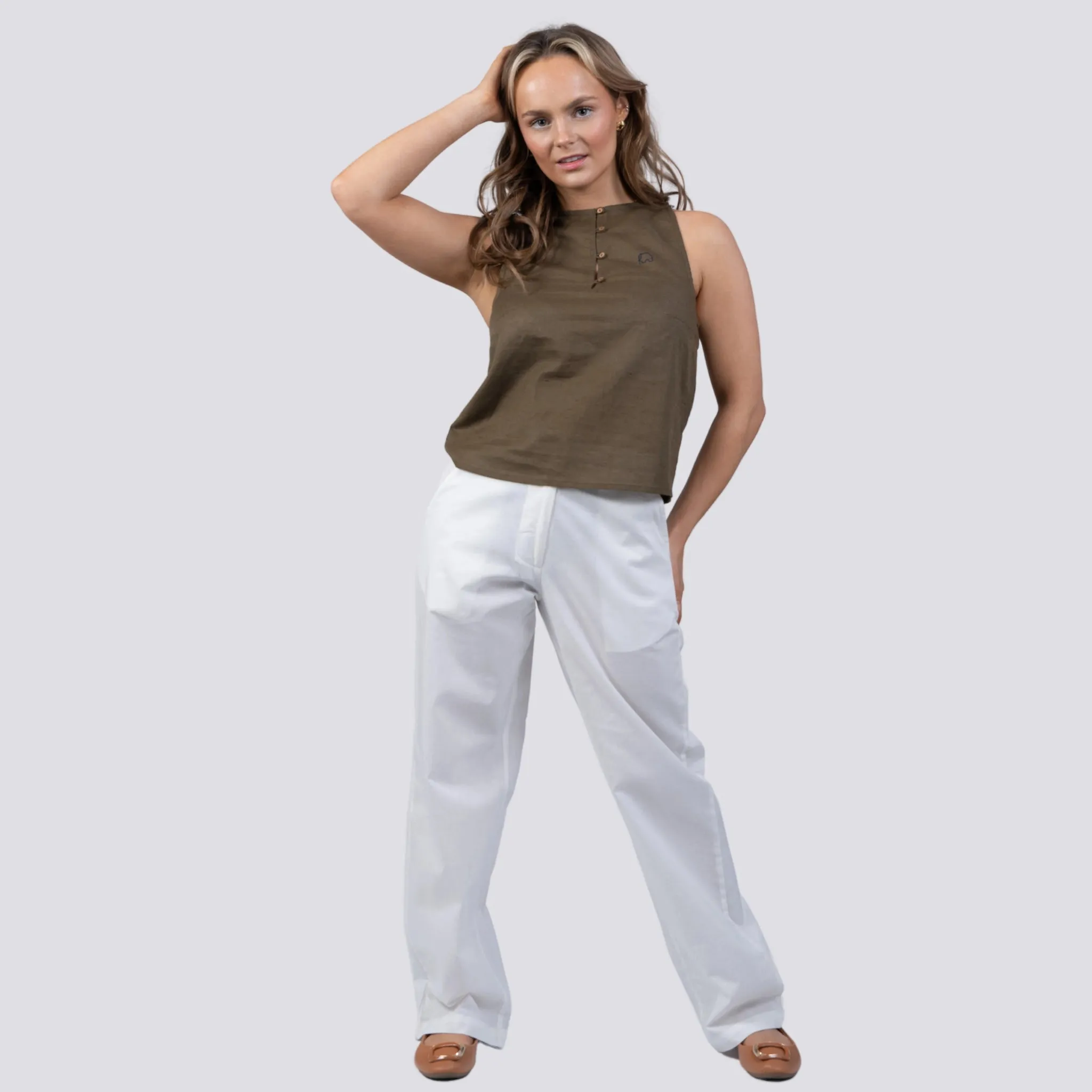 White Whisper Linen Trousers | Sustainable Women’s Trousers | KAREE