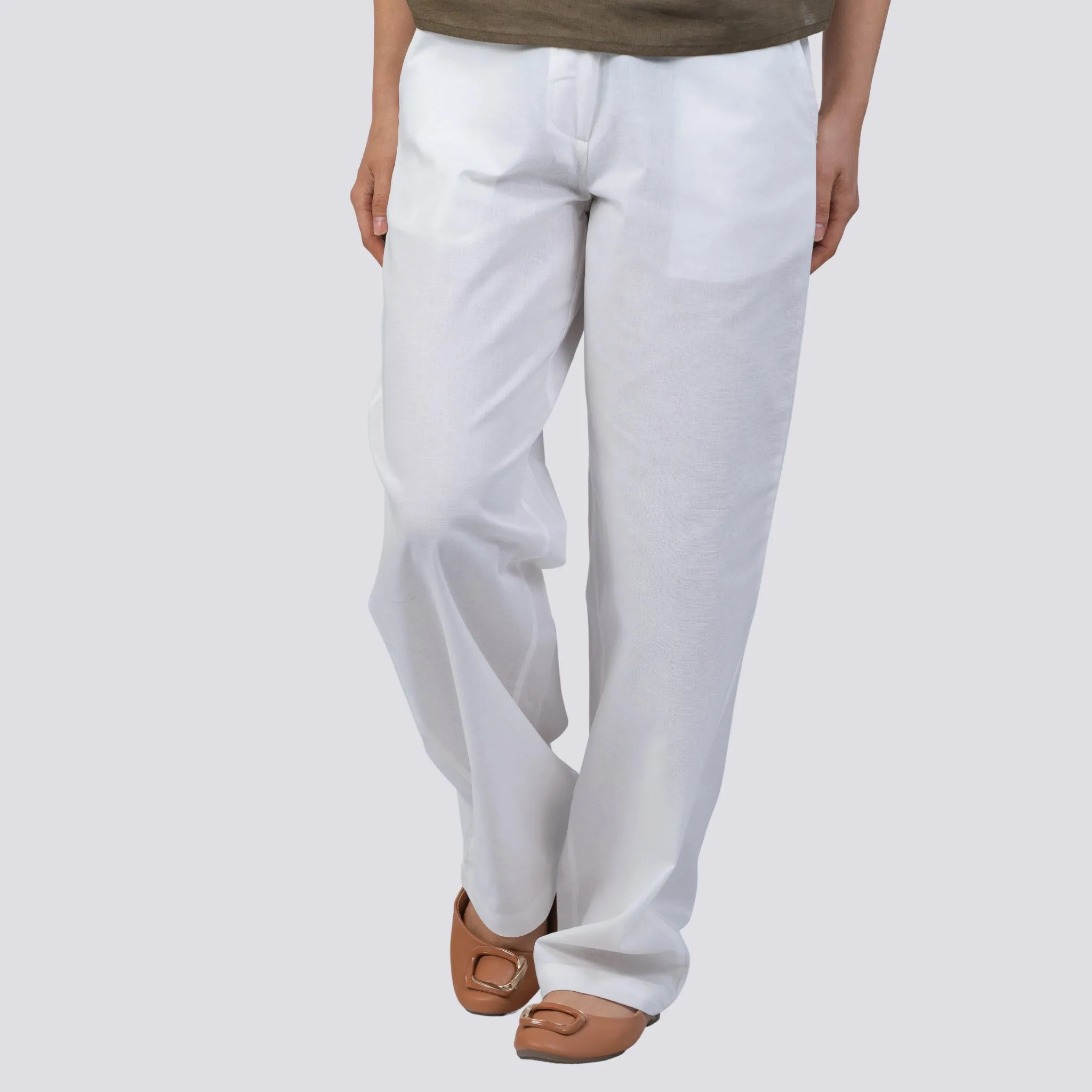 White Whisper Linen Trousers | Sustainable Women’s Trousers | KAREE