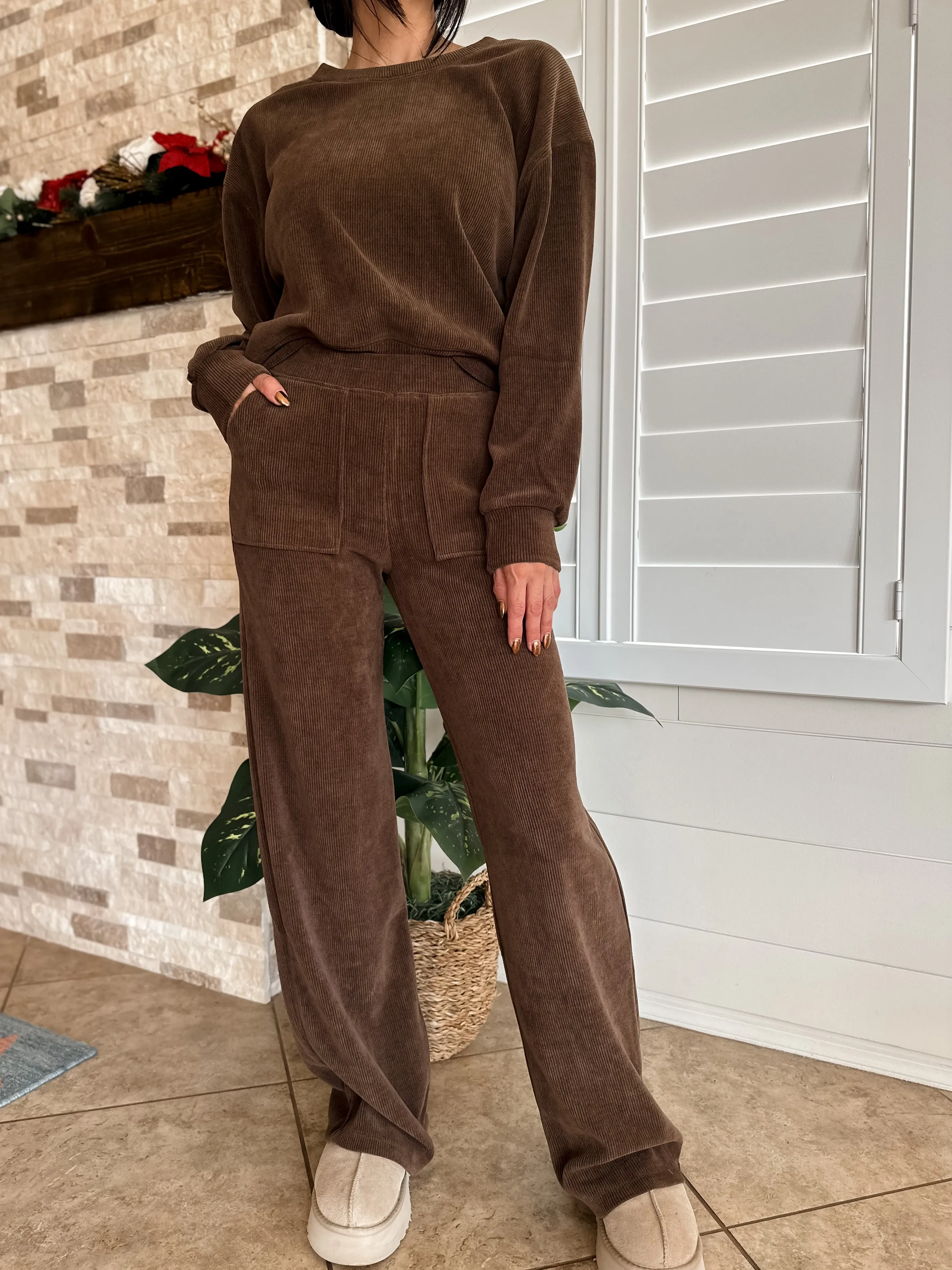 Wide Leg Corduroy Pants - Coco