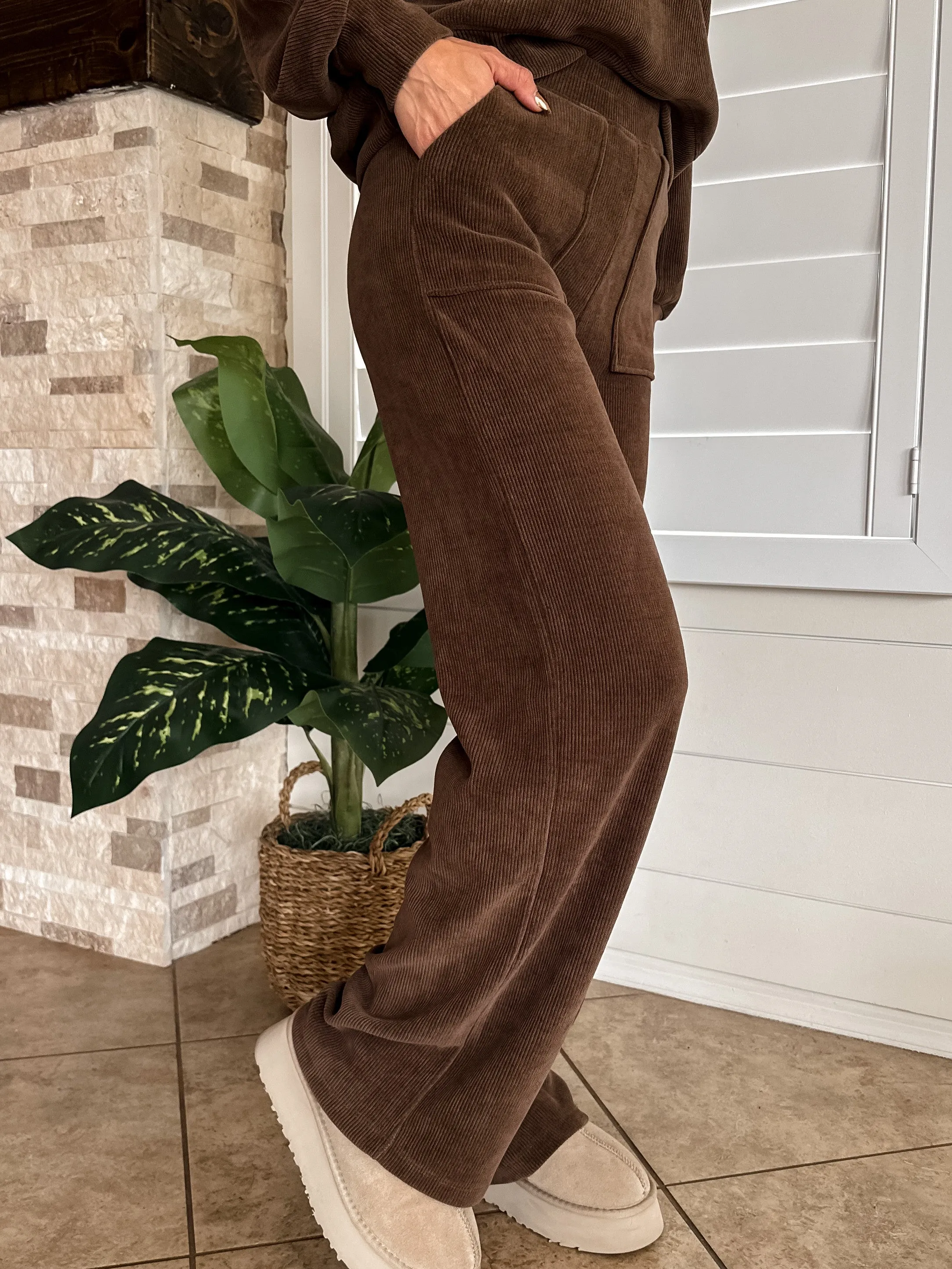 Wide Leg Corduroy Pants - Coco