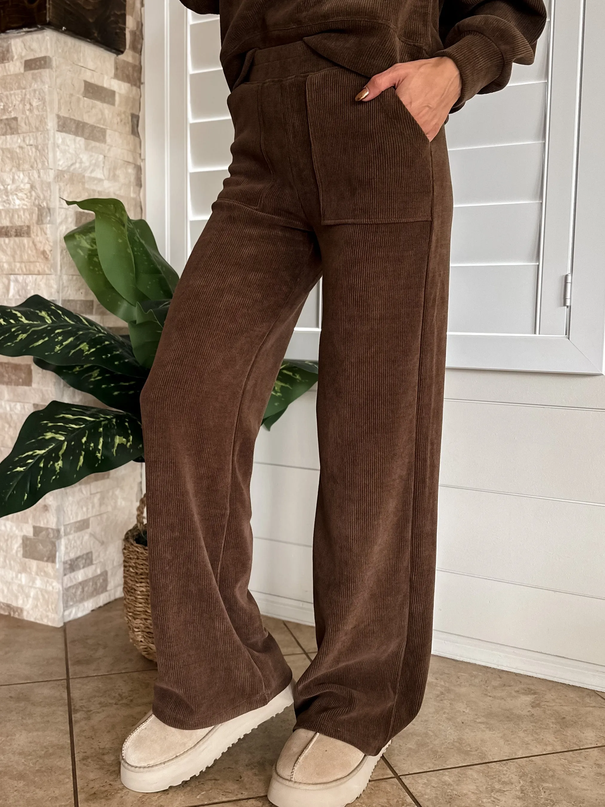 Wide Leg Corduroy Pants - Coco