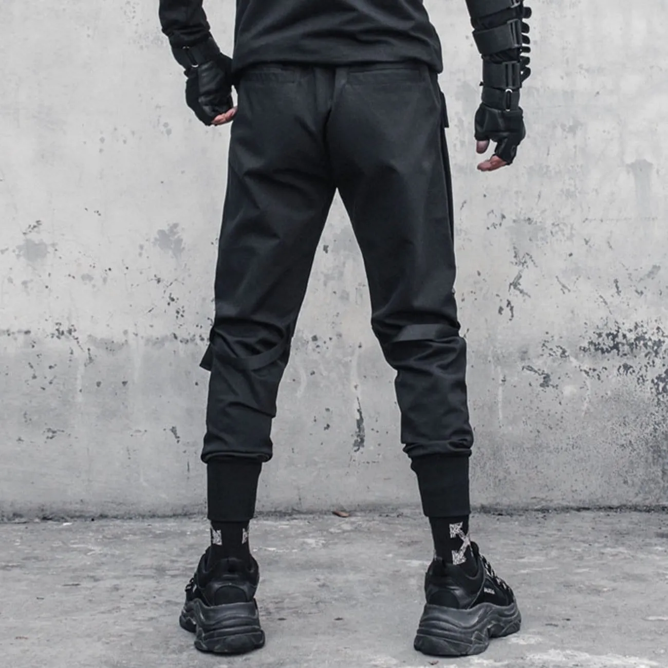 WLS Combat Irregular Ribbons Multi Pockets Cargo Pants