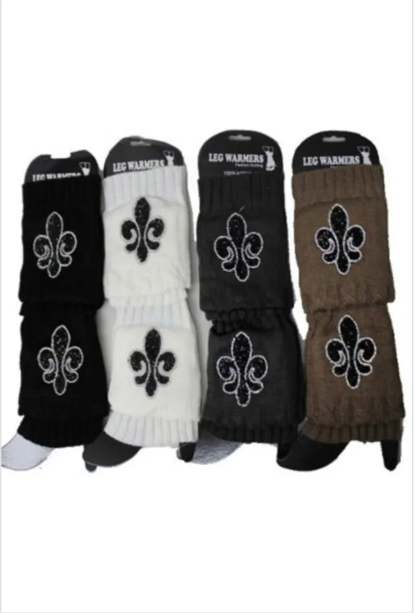 WOMEN BOOTIES FLEUR DE LIS  LEG WARMERS