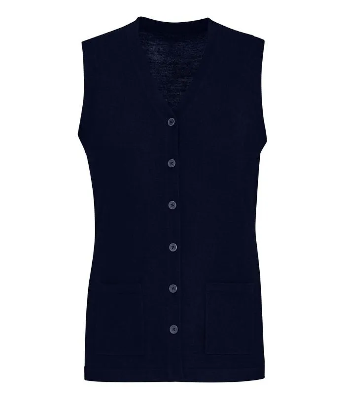 Womens Button Front Vest