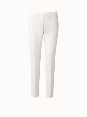 Wool Double-Face Pants with Slim Leg