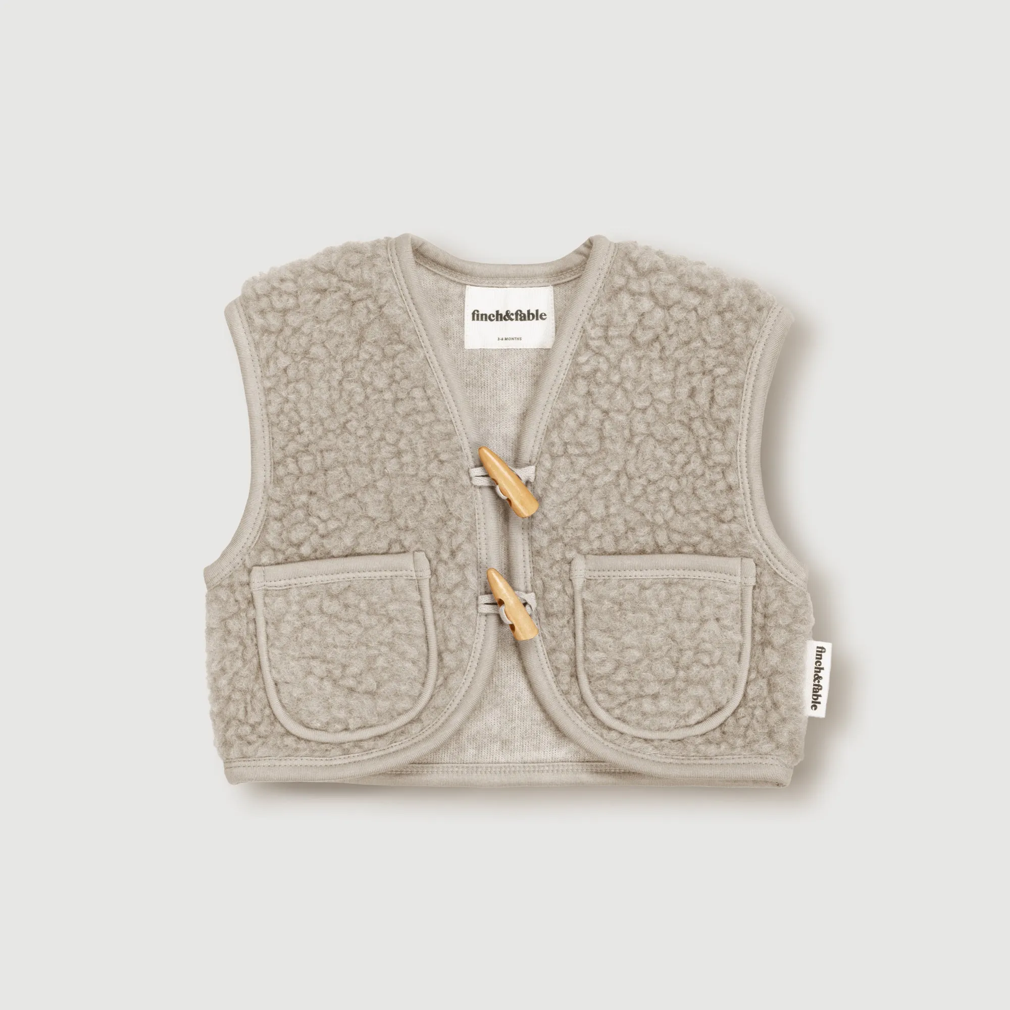 Wool Sherpa Vest - Sand