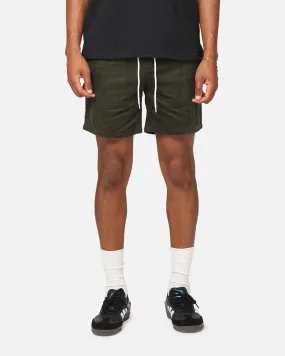 XXIII Riven Corduroy Shorts Dark Green