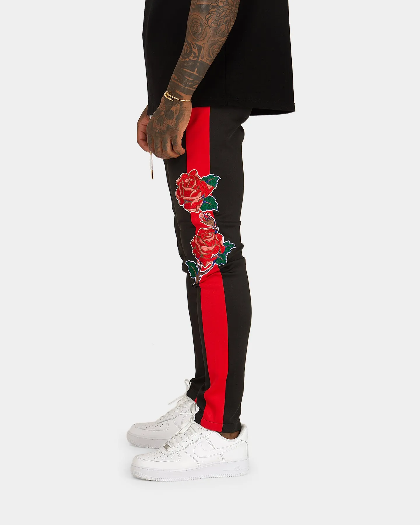 XXIII Rose Embroidery Pants Black/Red