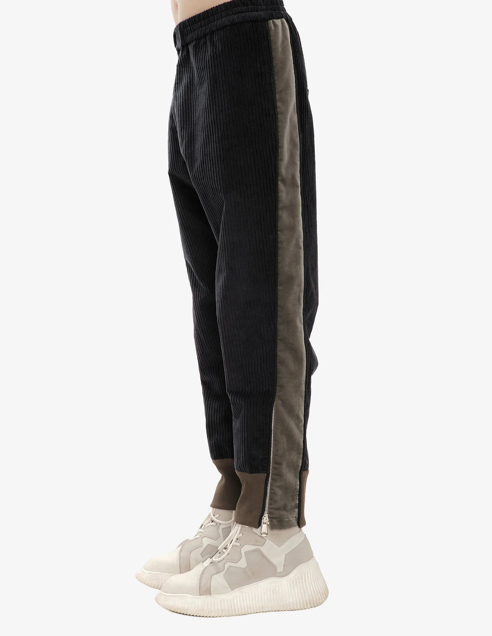 Zip-Cuff Corduroy Pants