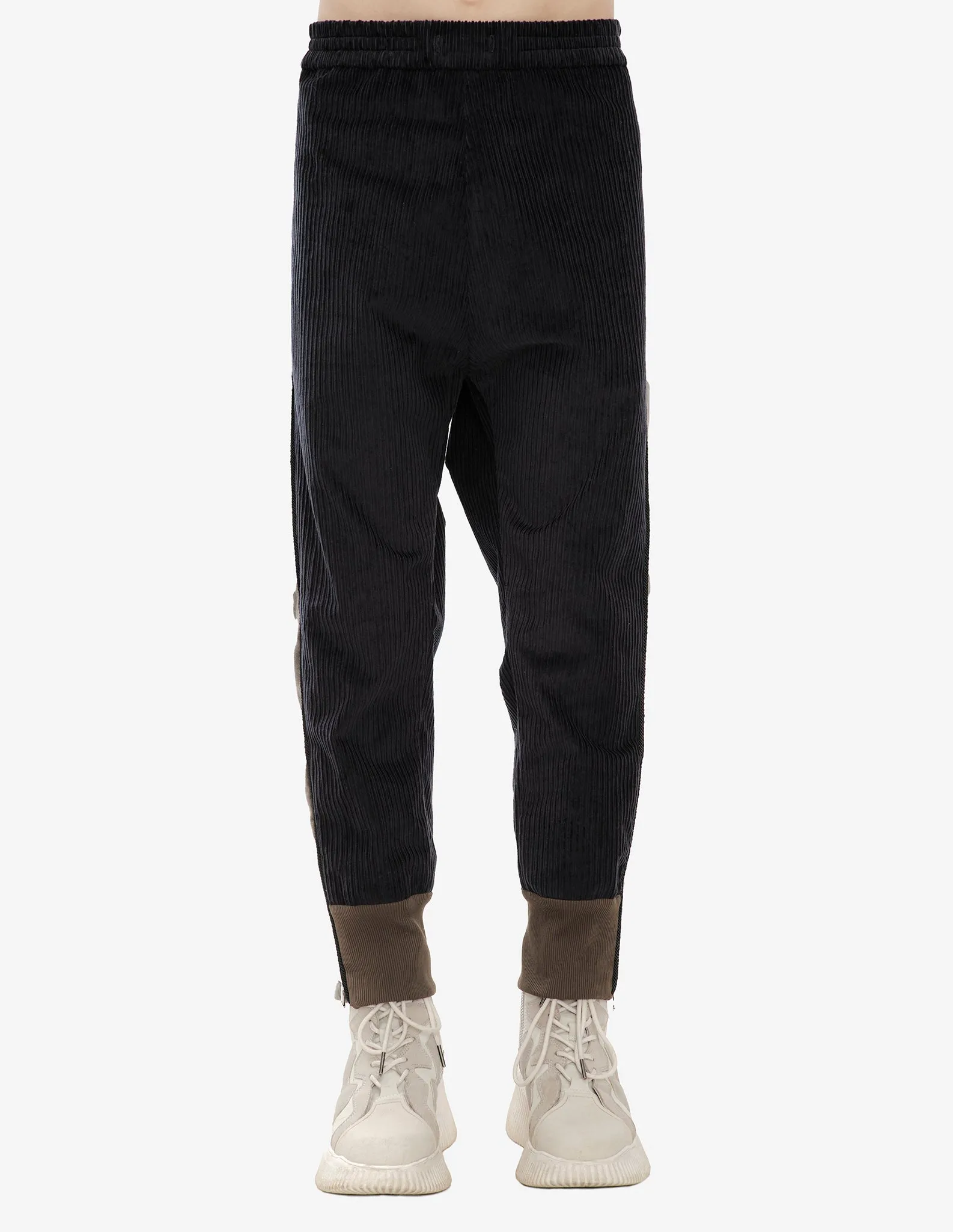 Zip-Cuff Corduroy Pants