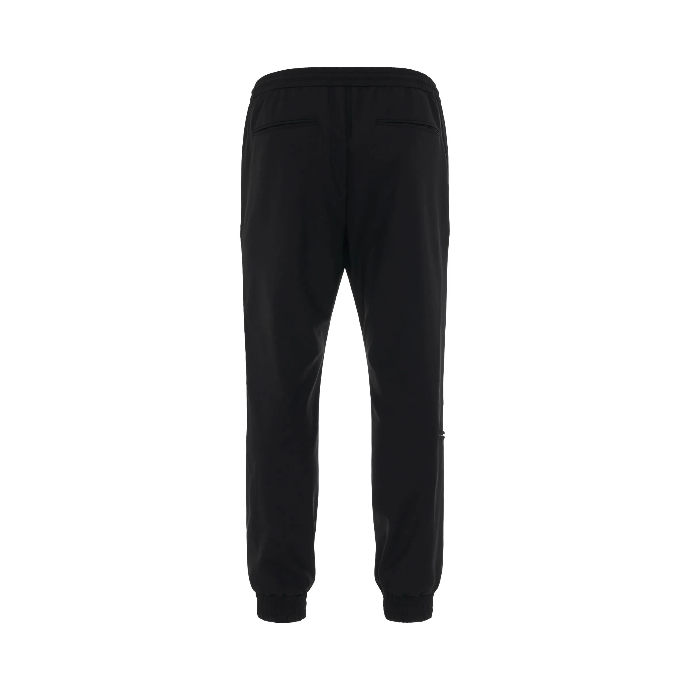 Zipper Detail Jogger Pants in Black